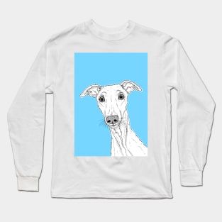 Whippet Dog Portrait Long Sleeve T-Shirt